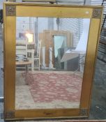 Rectangular mirror in gilt-effect frame, 99.5cm x 124cm