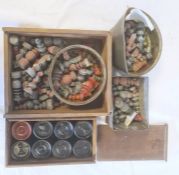 Quantity of old painted lead(?) chess pieces (4 boxes)