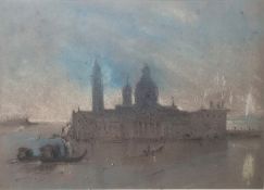 Pastel drawing Unattributed Punta della Dogana scene, 14 x 20 cmCondition ReportThank you,
