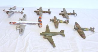 Quantity of model aeroplanes, to include Corgi 'Spitfire', Corgi 'Lockheed Constellation', Corgi '