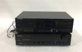 Pioneer A-223 stereo amplifier with CT-W300 twin cassette deck