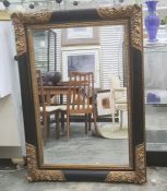 Modern rectangular mirror with moulded frame, 81cm x 111cm