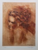 Mark Spain(b. 1962) Pair limited edition prints Head and shoulders portraits of a young girl, 51/