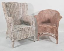 Two modern wicker chairs (2)