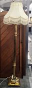 Modern brass standard lamp