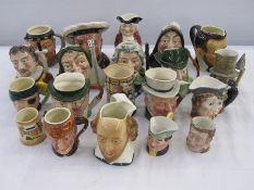 Quantity of character jugs to include Sylvac 'William Shakespeare' 4491, Lancaster Sandland 'Mr John