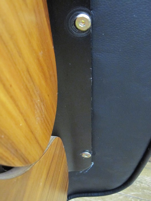 Charles and Ray Eames lounge chair and ottoman, Herman Miller Collection in black leather, unmarked, - Image 10 of 19