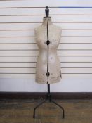 Dressmaker's adjustable dummy marked 'British Made', bust 32-39, CHIL-DAW Pioneer No.344739, on