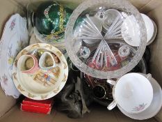 Bunnykins china bowl, two miniature character jugs, Royal Stafford china part tea service and