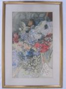 20th century school Watercolour Floral study of hydrangeas, unsigned, 53.5 x 33cm