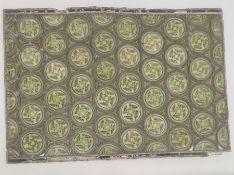 Arts & Crafts Aesthetic-taste stained glass window, painted circlets of leaves in round panes, set