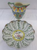 Portuguese Carvalhinho Porto bowl, no P-227 and a jug (2)