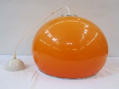 Harvey Guzzini 'Bud Grande' orange ceiling light, the shade 32cm high approx  Condition ReportSome