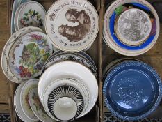 Upsala-Ekeby Swedish 'Zebra' cup and saucer, various commemorative plates, decorative plates, etc (1