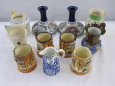 Pair of Wade British Navy Pusser's Rum decanters decorated with Admiral Lord Nelson, Royal Navy