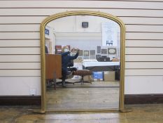 Gilt painted arch-shaped overmantel mirror, 132cm high x 132cm wide approx  Condition Reportmodern