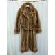 1970's full-length mink coat with banded hem, cuff sleeves, with belt and metal buckle - Image 1 of 2