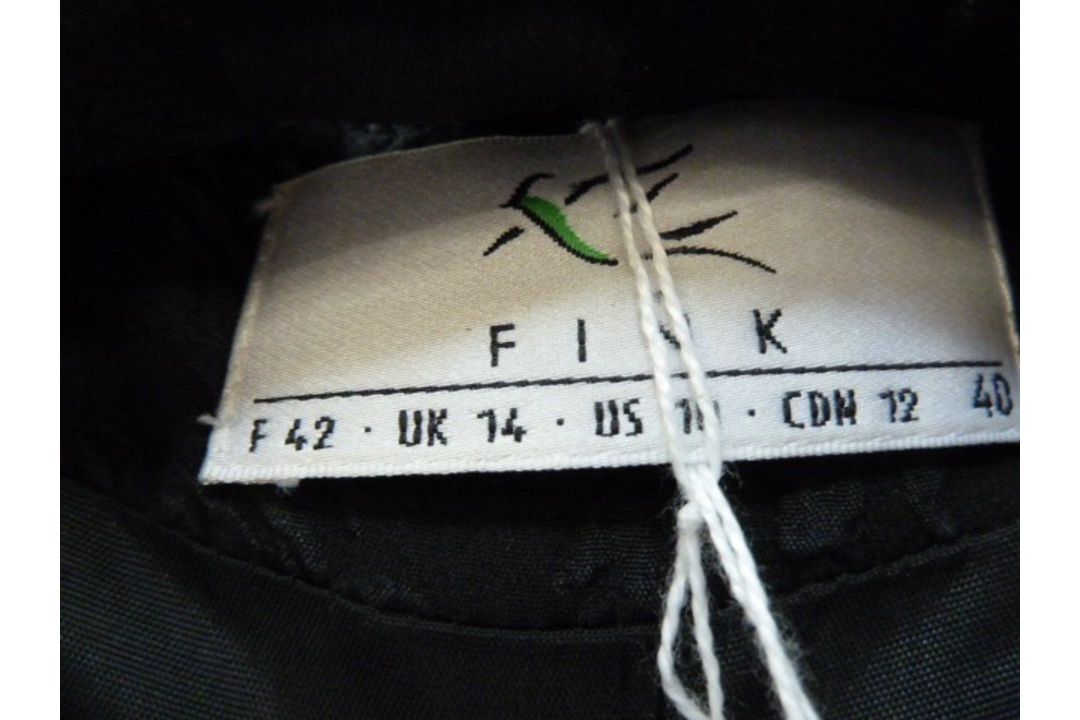 Black corduroy fitted coat labelled 'Paddy Campbell', three button fastening, a black suit with gold - Image 6 of 6