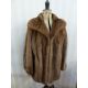 Vintage mink coat with cuff sleeves, deep shawl collar - Image 1 of 2