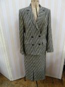 Vintage tweed suit labelled 'Hardy Amies, 14 Saville Row'