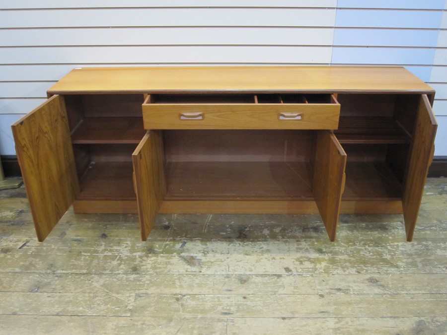 Mid 20th century G-Plan teak sideboard with curved bar handles, single drawer above cupboard, - Image 2 of 2