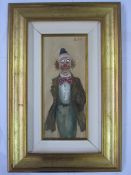 Elio Citali 20th century school Oil on canvas Study of a clown, labelled to reverse, signed