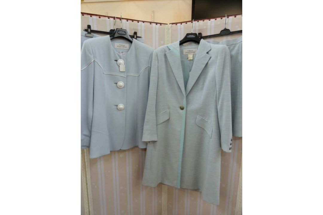 Black corduroy fitted coat labelled 'Paddy Campbell', three button fastening, a black suit with gold - Image 2 of 6