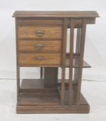Early 20th century library-style bookcase with moulded edge, assorted shelves, on plinth base, 54.