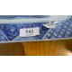 Chinese porcelain shallow dish, oblong with canted corners, willow and lotus design in blue and with - Image 7 of 10