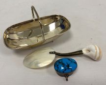 An early 20th century silver miniature basket, Sheffield 1915, maker James Dixon & Sons Ltd, 1ozt