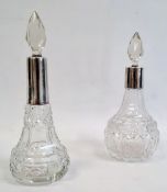 Cut glass dressing table jar with silver collar and another (2)  Condition ReportThe Rounder table