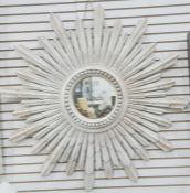 Modern sunburst wall mirror, 106cm diameter approx