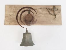 Centre light fitting with glass drops and a butler's bell