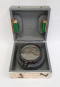20th century Type PII compass, no.160363D in grey-painted carry case, stamped 'Jun 1952 Admiral