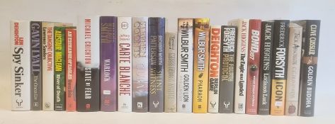 Quantity of Fiction first editions - to include Wilbur Smith ( signed ) , Jeffery Deaver, Len