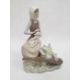 Lladro porcelain figure of boy with flute, 20cm high and another of girl seated with lamb (2) - Image 6 of 10