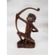 Assorted 20th century Eastern carved figures to include figure in hat carrying jug and basket, - Image 3 of 9
