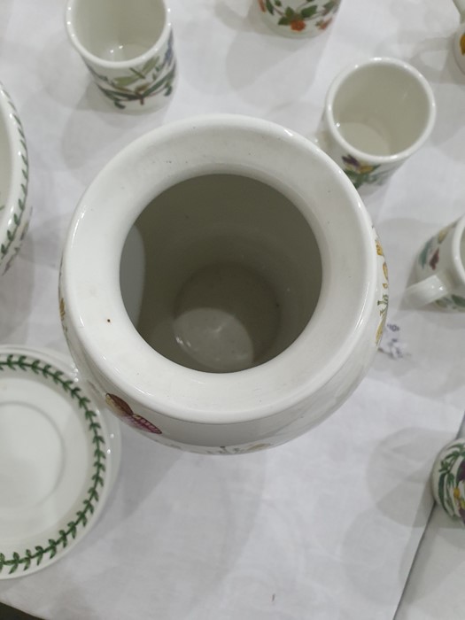 Two Portmeirion rectangular casserole dishes, teapot, circular dish, six coffee cups and saucers and - Image 12 of 14