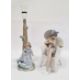 Lladro porcelain table lamp in the form of girl and puppy beside tree trunk, 12cm high and Lladro - Image 1 of 21