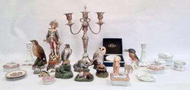 Royal Dux porcelain figure of a gentleman on grassy rockwork base, 31cm high, two continental