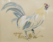 Mark Haskings Watercolour Picture of a chicken, 22 x 27cm
