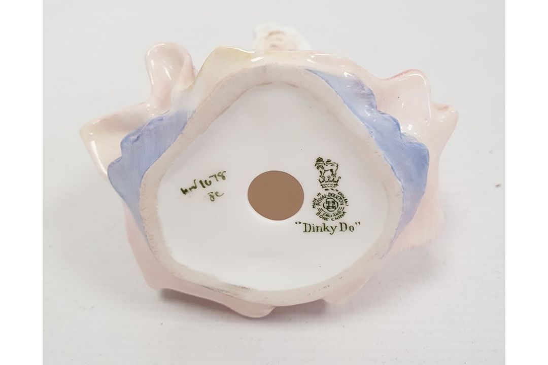 Doulton china figure 'Rose' HN1368. another 'Dinky Do' HN1678 and late Georgian Spode porcelain slop - Image 7 of 7