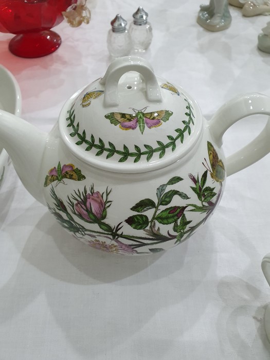 Two Portmeirion rectangular casserole dishes, teapot, circular dish, six coffee cups and saucers and - Image 6 of 14