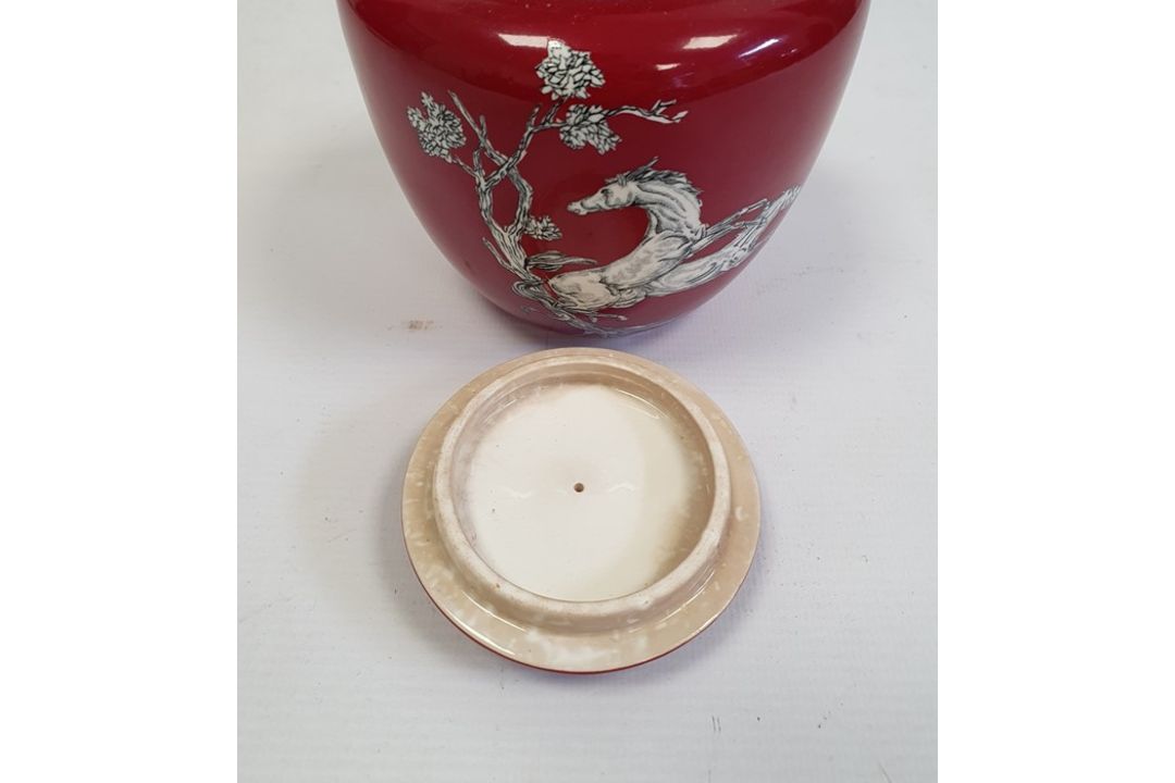 Two Masons ironstone pottery ginger jars and covers, Adams 'Calyx' ware two-handled vase and - Image 5 of 15