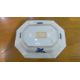 Chinese porcelain shallow dish, oblong with canted corners, willow and lotus design in blue and with - Image 5 of 10