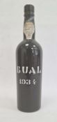 Bottle of Madeira wine, the bottle marked Bual 1934 with label to neck marked 'Selo De Garantia