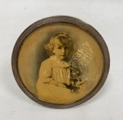 An early 20th century circular silver mounted picture frame, London 1903, maker John Collard
