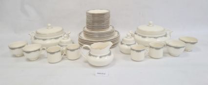 Extensive service of Royal Doulton 'Albany' pattern dinner and tea ware, originally for eight