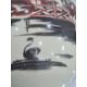 18th century English creamware teapot, the bulbous body with chinoiserie lakeside landscape in - Image 6 of 10