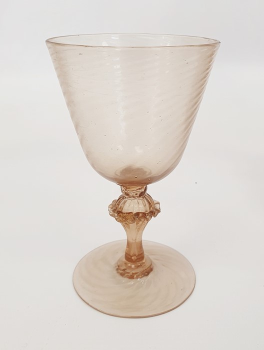 Suite of Venetian glass to include two decanters with gilt decoration, 18 larger wine glasses and 16 - Image 4 of 4